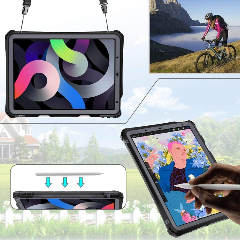 Αδιάβροχη θήκη Shellbox by Redpepper Apple iPad 10.9" (2022) Shockproof/Waterproof With Touch ID Black