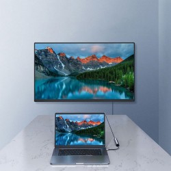 Αντάπτορας Joyroom Adapter 7in1 Type-C to 3X USB-A/USB-C/HDMI/TF/SD Dark Grey (S-H112) Αντάπτορας Joyroom Adapter 7in1 Type-C to 3X USB-A/USB-C/HDMI/TF/SD Dark Grey (S-H112)
