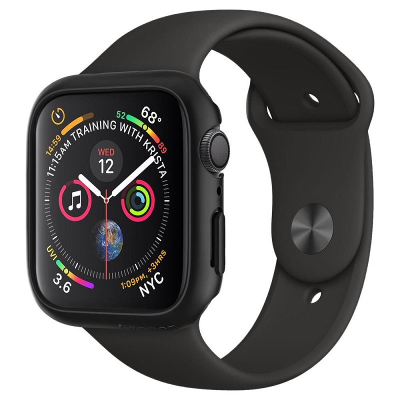 Θήκη Spigen Thin Fit Apple Watch 10 (46mm) Black (ACS08601)