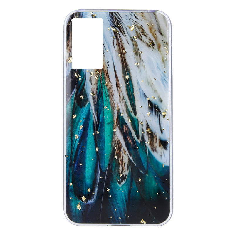 Θήκη TPU Gold Glam Samsung Galaxy A14 5G SM-A146 Feathers