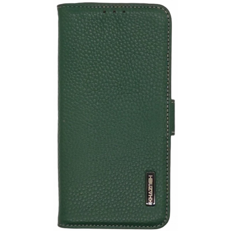 Θήκη Wallet Huawei P50 Pro Textured Leather with Card Holder Green