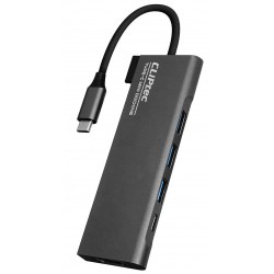 Αντάπτορας Cliptec Dockview 5in1 Hub Type-C to HDMI 1.4/3XUSB 3.1gen/Type-C Grey (RZH721) Αντάπτορας Cliptec Dockview 5in1 Hub Type-C to HDMI 1.4/3XUSB 3.1gen/Type-C Grey (RZH721)