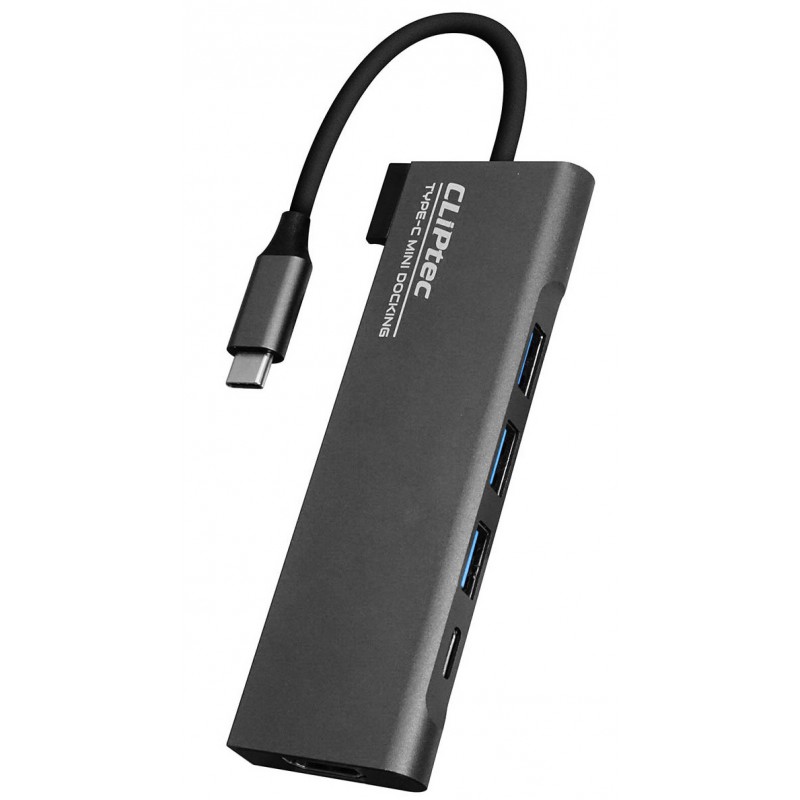 Αντάπτορας Cliptec Dockview 5in1 Hub Type-C to HDMI 1.4/3XUSB 3.1gen/Type-C Grey (RZH721) Αντάπτορας Cliptec Dockview 5in1 Hub Type-C to HDMI 1.4/3XUSB 3.1gen/Type-C Grey (RZH721)