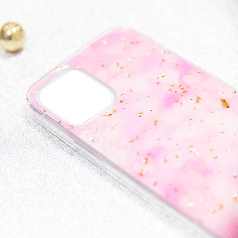 Θήκη TPU Gold Glam Samsung Galaxy A22 SM-A225 Glitter Pink