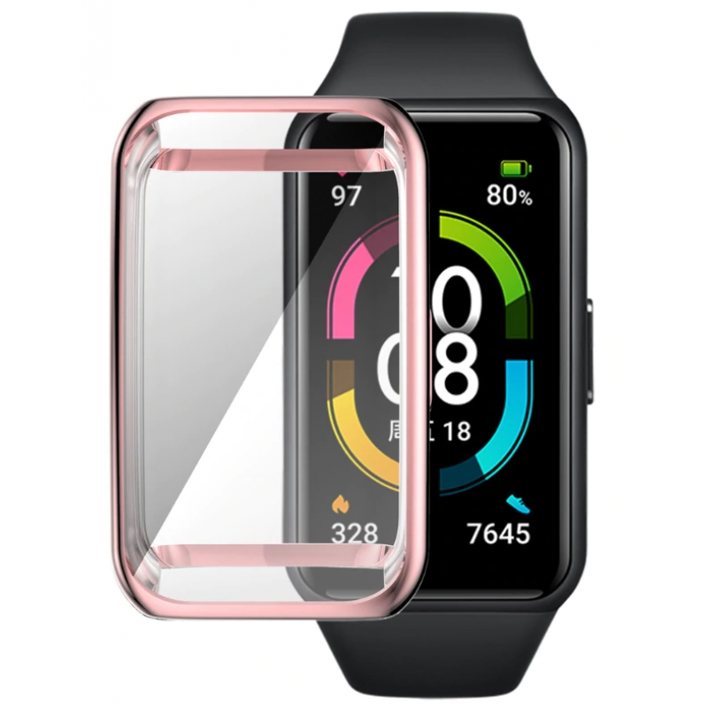 Θήκη Electroplated TPU Full Screen Cover Honor Band 6 Rose Gold