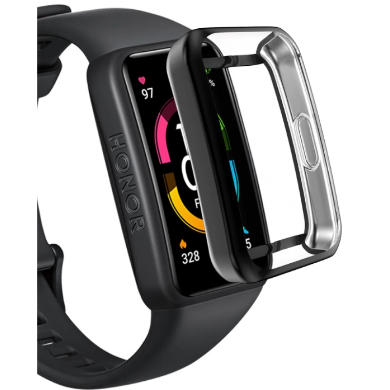 Θήκη Electroplated TPU Full Screen Cover Huawei Band 8 Black