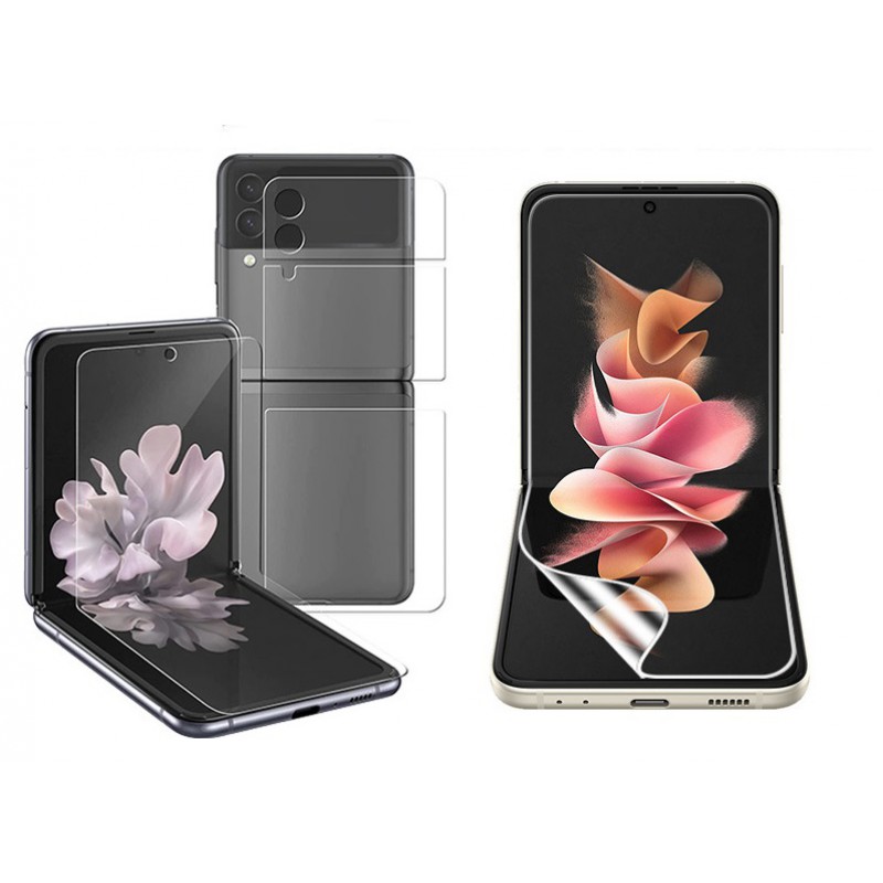 Μεμβράνη Προστασίας TPU Full Face Cover Samsung Galaxy Z Flip3 5G SM-F711 Clear (4τμχ)