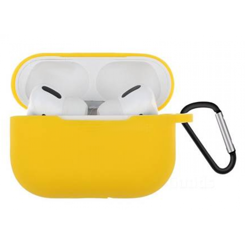 Θήκη Apple Airpods Pro Silicone Protective Cover with Carabiner Midnight Yellow