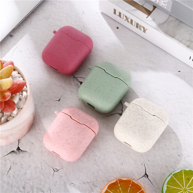 Θήκη TPU Protective Cover Apple Airpods/Airpods 2 Wheat Straw Type Hot Pink Θήκη TPU Protective Cover Apple Airpods/Airpods 2 Wheat Straw Type Hot Pink