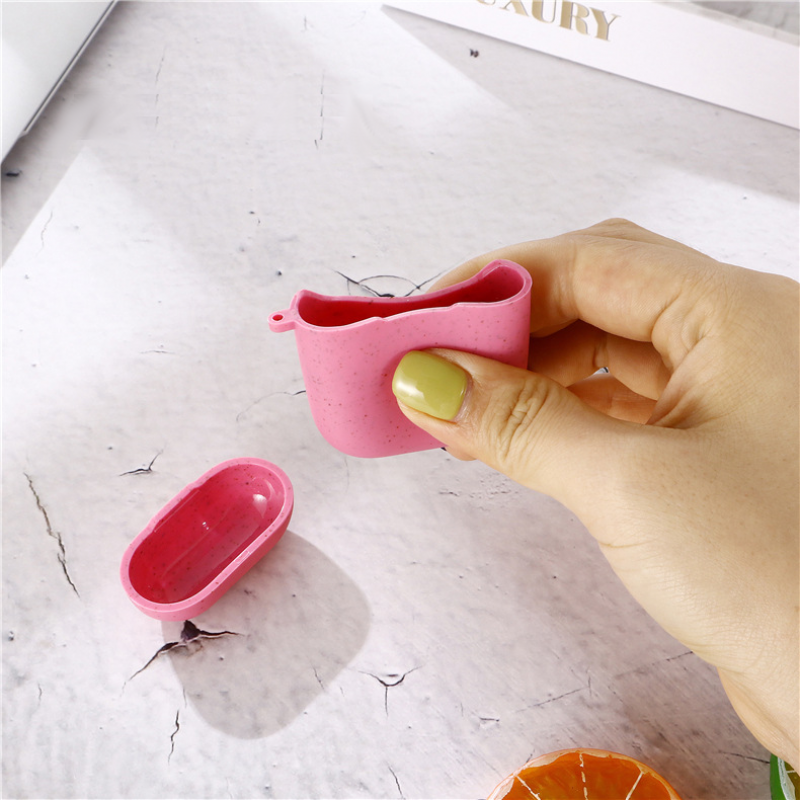 Θήκη TPU Protective Cover Apple Airpods/Airpods 2 Wheat Straw Type Hot Pink Θήκη TPU Protective Cover Apple Airpods/Airpods 2 Wheat Straw Type Hot Pink