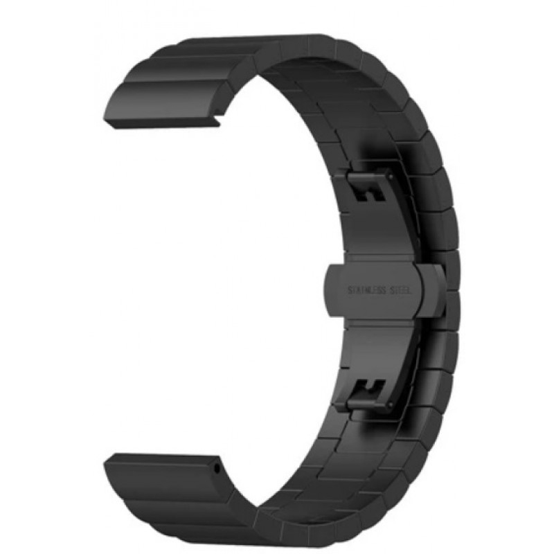 Ανταλλακτικό λουράκι QuickFit Stainless Steel Porsche Design Black για Samsung Galaxy Watch3(45mm)/Watch(46mm)/Huawei Watch 3 (46mm)/ Watch 3 Pro (48mm)/GT 2/Pro/Honor GS Pro/Amazfit GTR 3 (46mm)/GTR 3 Pro/GTR(47mm)/ Stratos 3(48mm) (22mm)