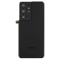 Καπάκι Μπαταρίας Samsung Galaxy S21 Ultra 5G SM-G998B Phantom Black with Camera Glass 