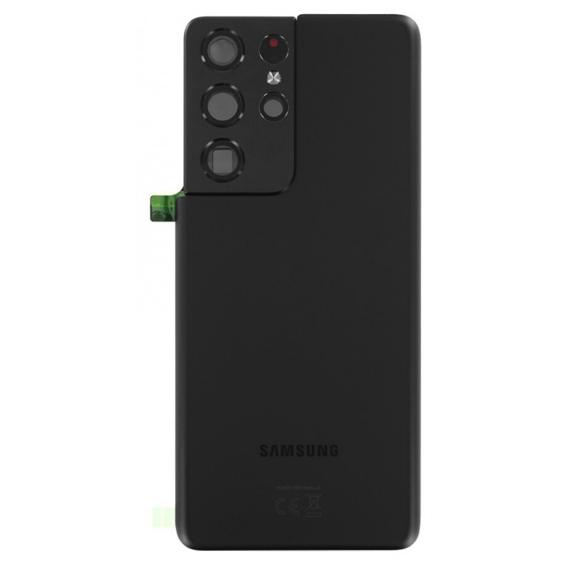 Καπάκι Μπαταρίας Samsung Galaxy S21 Ultra 5G SM-G998B Phantom Black with Camera Glass 