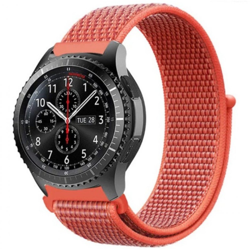 Ανταλλακτικό λουράκι QuickFit Nylon Nectarine για Samsung Galaxy Watch3(45mm)/Watch(46mm)/Huawei Watch 3 (46mm)/ Watch 3 Pro (48mm)/GT 2/Pro/Honor GS Pro/Amazfit GTR 3 (46mm)/GTR 3 Pro/GTR(47mm)/ Stratos 3(48mm) (22mm)