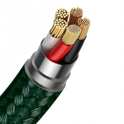 Καλώδιο Data Baseus Zinc Braided Magnetic Lightning 2.4A 1m Green (CALXC-K06)