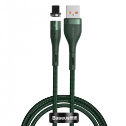 Καλώδιο Data Baseus Zinc Braided Magnetic Lightning 2.4A 1m Green (CALXC-K06)