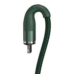 Καλώδιο Data Baseus Zinc Braided Magnetic Lightning 2.4A 1m Green (CALXC-K06)