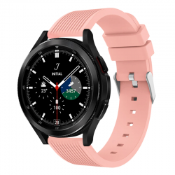 Ανταλλακτικό λουράκι QuickFit Silicone Strap Stripes Pink για Samsung Galaxy Watch3(45mm)/Watch(46mm)/Huawei Watch 3 (46mm)/ Watch 3 Pro (48mm)/GT 2/Pro/Honor GS Pro/Amazfit GTR 3 (46mm)/GTR 3 Pro/GTR(47mm)/ Stratos 3(48mm) (22mm)