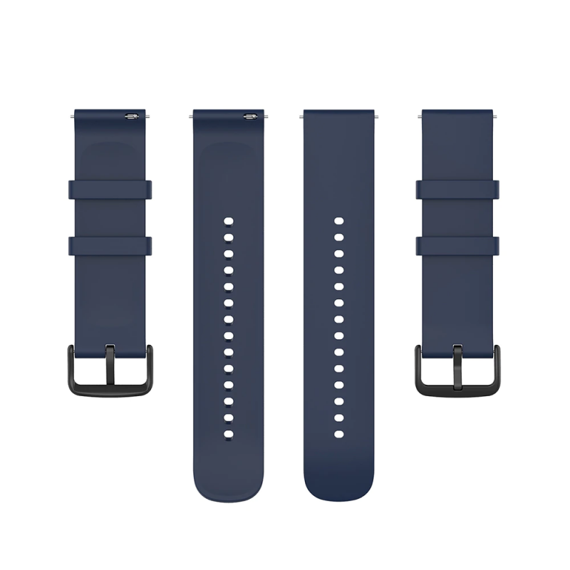 Ανταλλακτικό λουράκι QuickFit Sport Strap Black Buckle Navy Blue για Samsung Galaxy Watch5 (40mm & 42mm)/Watch4 (40mm & 44mm)/ Watch4 Classic (42mm & 46mm)/ Watch3(41mm)/Active 2(40/44mm)/Amazfit GTS 3 (43mm)/GTR(42mm) (20mm)