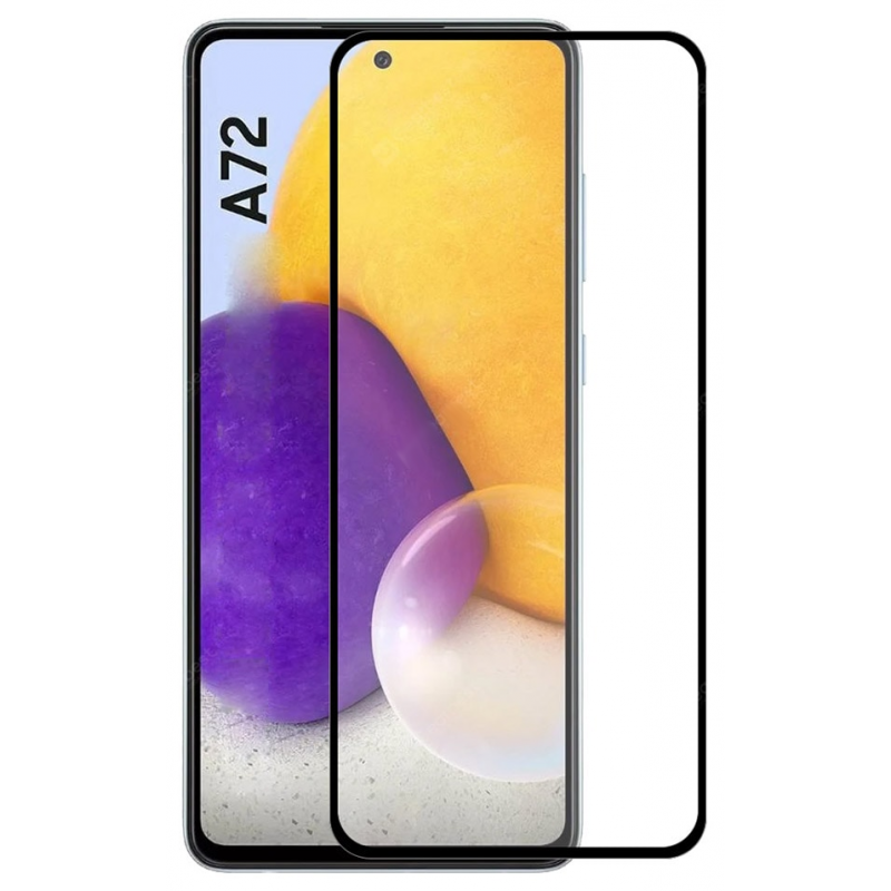 Γυαλί Προστασίας Samsung Galaxy A72 SM-A725/SM-A726 5D Full Glue Tempered Glass 9H Full Screen Cover AntiCrash / AntiShock Black