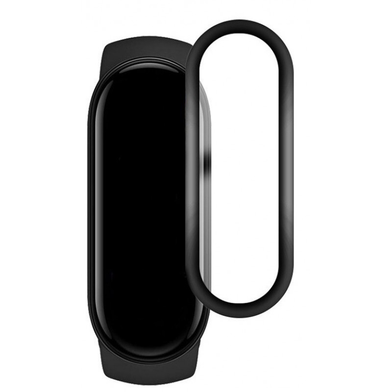 Γυαλί Προστασίας Xiaomi Mi Band 5/6 Acrylic Full Glue Tempered Glass 9H Anticrash/Antishock Black 