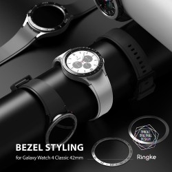 Προστατευτικό Ringke Air & Bezel Styling Samsung Galaxy Watch4 Classic (42mm) Stainless Silver
