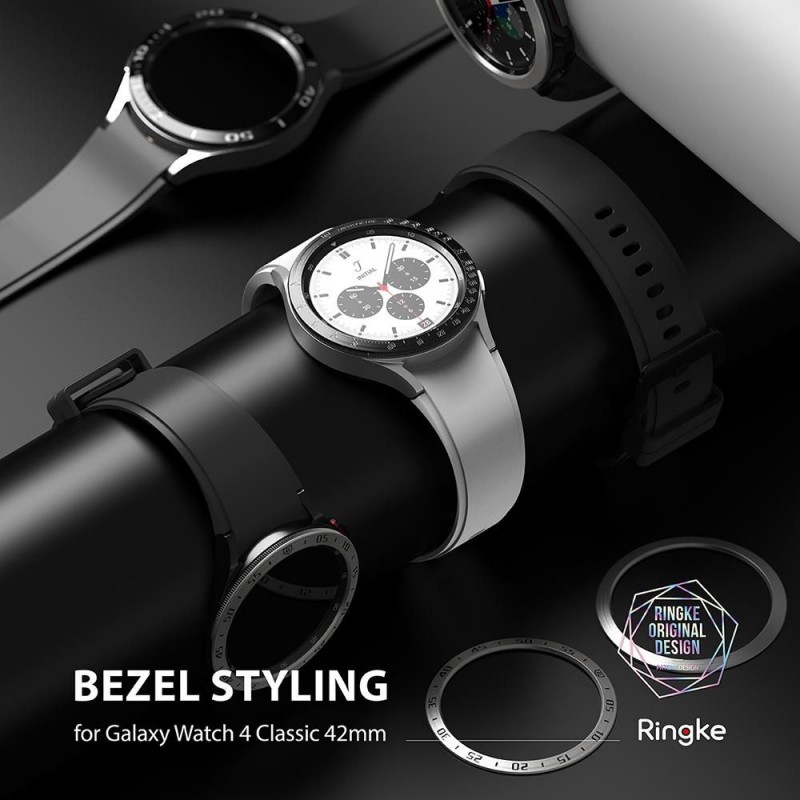 Προστατευτικό Ringke Air & Bezel Styling Samsung Galaxy Watch4 Classic (42mm) Stainless Silver