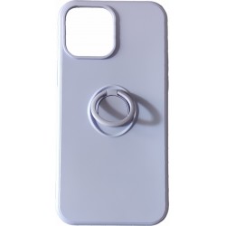 Θήκη Real Smooth Silicone Ring Finger Grip Apple iPhone 16 Plus (6.7") Purple