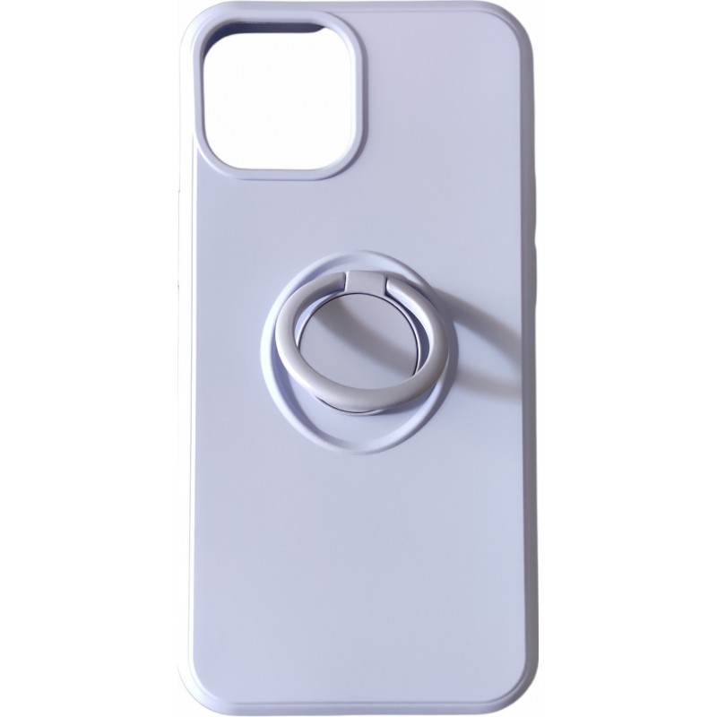 Θήκη Real Smooth Silicone Ring Finger Grip Apple iPhone 13 Mini (5.4") Purple