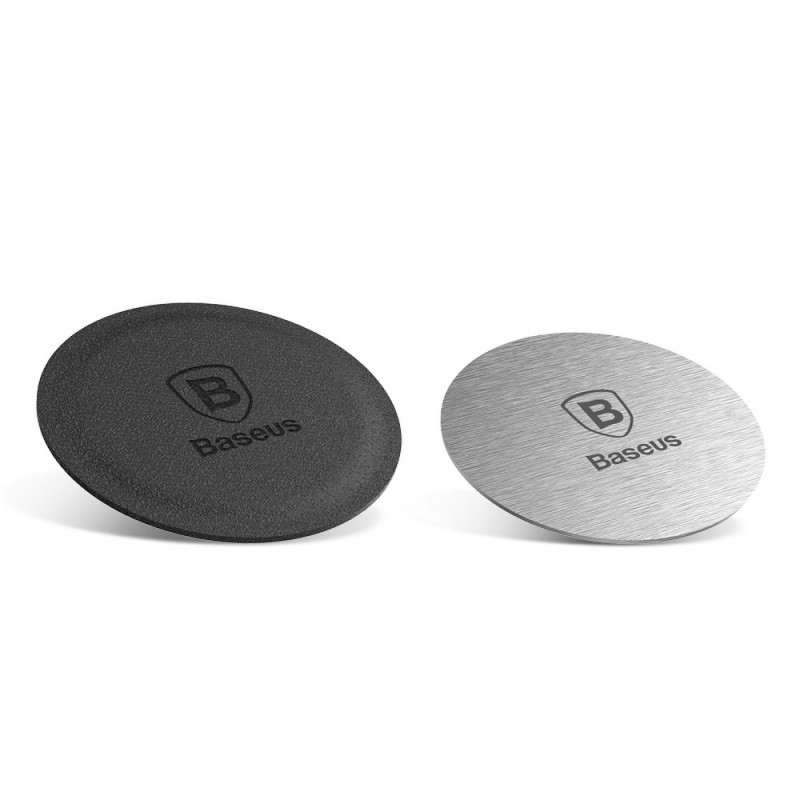 Baseus Βάση Κινητού Iron Suit Metal Stickers με Μαγνήτη (ACDR-A0S) Silver (2τμχ)