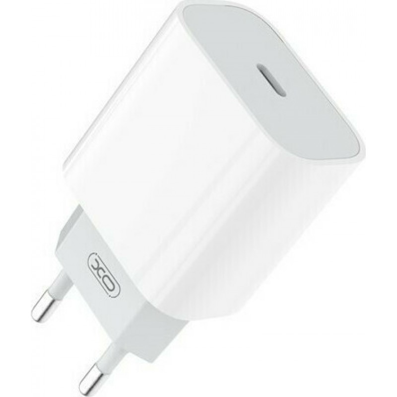 Φορτιστής Ταξιδιού XO L77 QC3.0 type-C 20W PD Fast Charger White