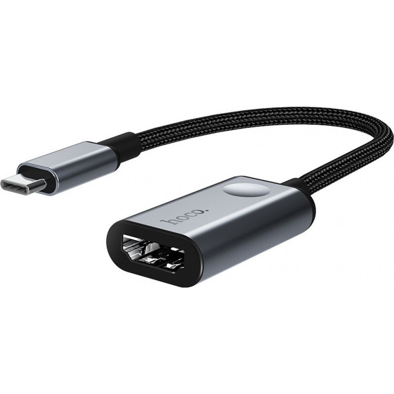 Αντάπτορας Hoco  HB21 USB-C to HDMI 4K 30Hz 3840X2160P 15cm Black/Silver