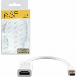Αντάπτορας NSP N10 mini DisaplyPort male to HDMI female White Αντάπτορας NSP N10 mini DisaplyPort male to HDMI female White