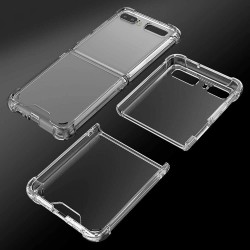 Θήκη Armor TPU & Acrylic Velvet Pouch Samsung Galaxy Z Flip4 5G SM-F721 Clear Θήκη Armor TPU & Acrylic Velvet Pouch Samsung Galaxy Z Flip4 5G SM-F721 Clear