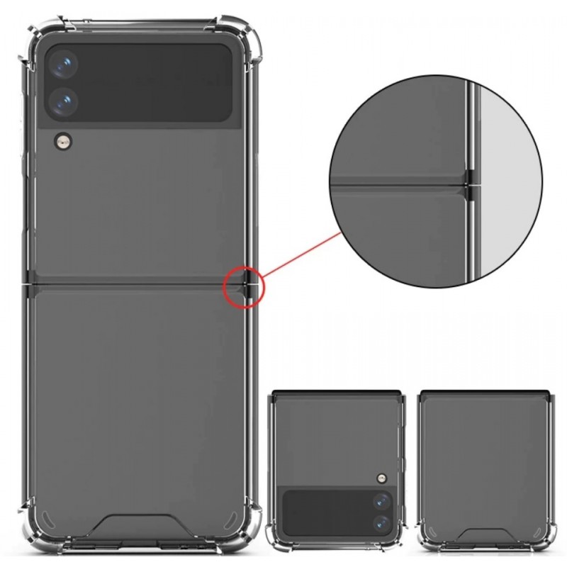 Θήκη Armor TPU & Acrylic Velvet Pouch Samsung Galaxy Z Flip4 5G SM-F721 Clear Θήκη Armor TPU & Acrylic Velvet Pouch Samsung Galaxy Z Flip4 5G SM-F721 Clear