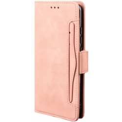 Θήκη Card Pocket Leather Wallet & Velvet Pouch Apple iPhone 13 Pro (6.1") Pink
