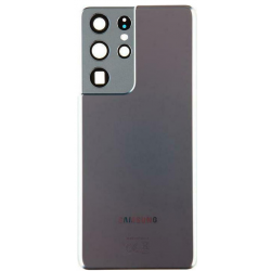 Καπάκι Μπαταρίας Samsung Galaxy S21 Ultra 5G SM-G998B Phantom Silver with Camera Glass