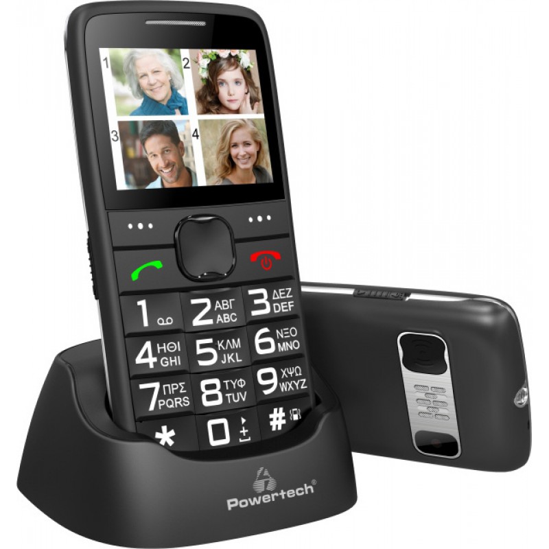 POWERTECH Sentry Eco PTM-18 Dual Sim, SOS με Φακό Black