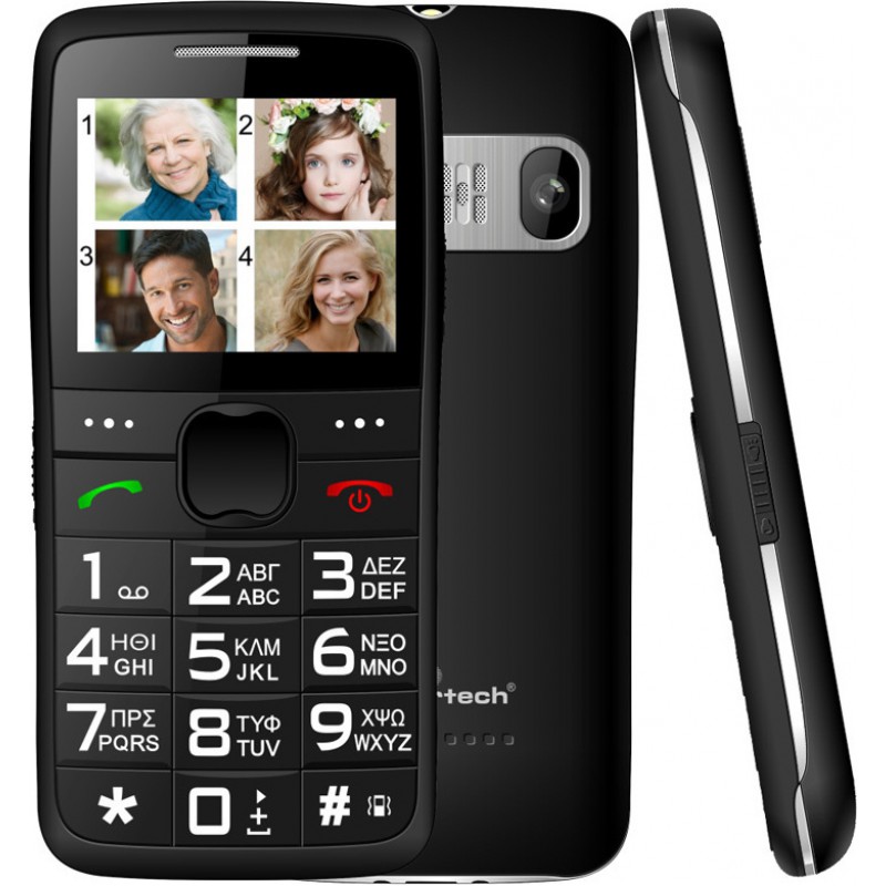 POWERTECH Sentry Eco PTM-18 Dual Sim, SOS με Φακό Black