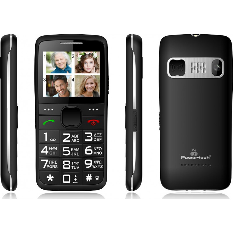 POWERTECH Sentry Eco PTM-18 Dual Sim, SOS με Φακό Black