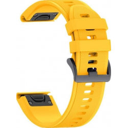 Ανταλλακτικό λουράκι QuickFit Garmin Fenix 3/5x/3HR/5X Plus/6x/6x Pro/7x Textured Yellow (26mm) ΟΕΜ