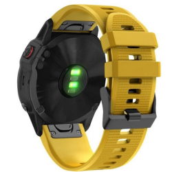 Ανταλλακτικό λουράκι QuickFit Garmin Fenix 3/5x/3HR/5X Plus/6x/6x Pro/7x Textured Yellow (26mm) ΟΕΜ