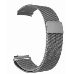Ανταλλακτικό λουράκι QuickFit Milanese Band Grey για Samsung Galaxy Watch3(45mm)/Watch(46mm)/Huawei Watch 3 (46mm)/ Watch 3 Pro (48mm)/GT 2/Pro/Honor GS Pro/Amazfit GTR 3 (46mm)/GTR 3 Pro/GTR(47mm)/ Stratos 3(48mm) (22mm)