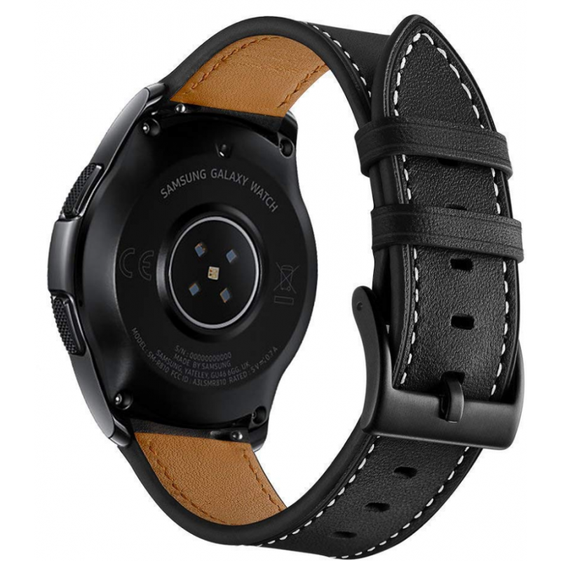 Ανταλλακτικό λουράκι Genuine Leather Black Buckle Black για Samsung Galaxy Watch5 (40mm & 42mm)/Watch4 (40mm & 44mm)/ Watch4 Classic (42mm & 46mm)/ Watch3(41mm)/Active 2(40/44mm)/Amazfit GTS 3 (43mm)/GTR(42mm) (20mm) Ανταλλακτικό λουράκι Genuine Leather Black Buckle Black για Samsung Galaxy Watch5 (40mm & 42mm)/Watch4 (40mm & 44mm)/ Watch4 Classic (42mm & 46mm)/ Watch3(41mm)/Active 2(40/44mm)/Amazfit GTS 3 (43mm)/GTR(42mm) (20mm)