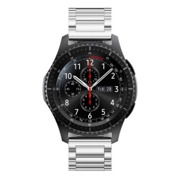 Ανταλλακτικό λουράκι QuickFit Stainless Steel Silver για Samsung Galaxy Watch5 (40mm & 42mm)/Watch4 (40mm & 44mm)/ Watch4 Classic (42mm & 46mm)/ Watch3(41mm)/Active 2(40/44mm)/Amazfit GTS 3 (43mm)/GTR(42mm) (20mm)