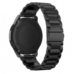 Ανταλλακτικό λουράκι QuickFit Stainless Steel Black για Samsung Galaxy Watch5 (40mm & 42mm)/Watch4 (40mm & 44mm)/ Watch4 Classic (42mm & 46mm)/ Watch3(41mm)/Active 2(40/44mm)/Amazfit GTS 3 (43mm)/GTR(42mm) (20mm)