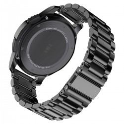 Ανταλλακτικό λουράκι QuickFit Stainless Steel Black για Samsung Galaxy Watch5 (40mm & 42mm)/Watch4 (40mm & 44mm)/ Watch4 Classic (42mm & 46mm)/ Watch3(41mm)/Active 2(40/44mm)/Amazfit GTS 3 (43mm)/GTR(42mm) (20mm)