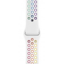 Ανταλλακτικό λουράκι QuickFit Pride Rainbow White για Samsung Galaxy Watch5 (40mm & 42mm)/Watch4 (40mm & 44mm)/ Watch4 Classic (42mm & 46mm)/ Watch3(41mm)/Active 2(40/44mm)/Amazfit GTS 3 (43mm)/GTR(42mm) (20mm)