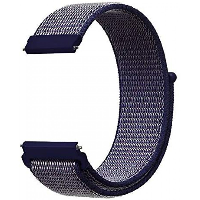 Ανταλλακτικό λουράκι QuickFit Nylon Midnight Blue για Samsung Galaxy Watch3(45mm)/Watch(46mm)/Huawei Watch 3 (46mm)/ Watch 3 Pro (48mm)/GT 2/Pro/Honor GS Pro/Amazfit GTR 3 (46mm)/GTR 3 Pro/GTR(47mm)/ Stratos 3(48mm) (22mm)