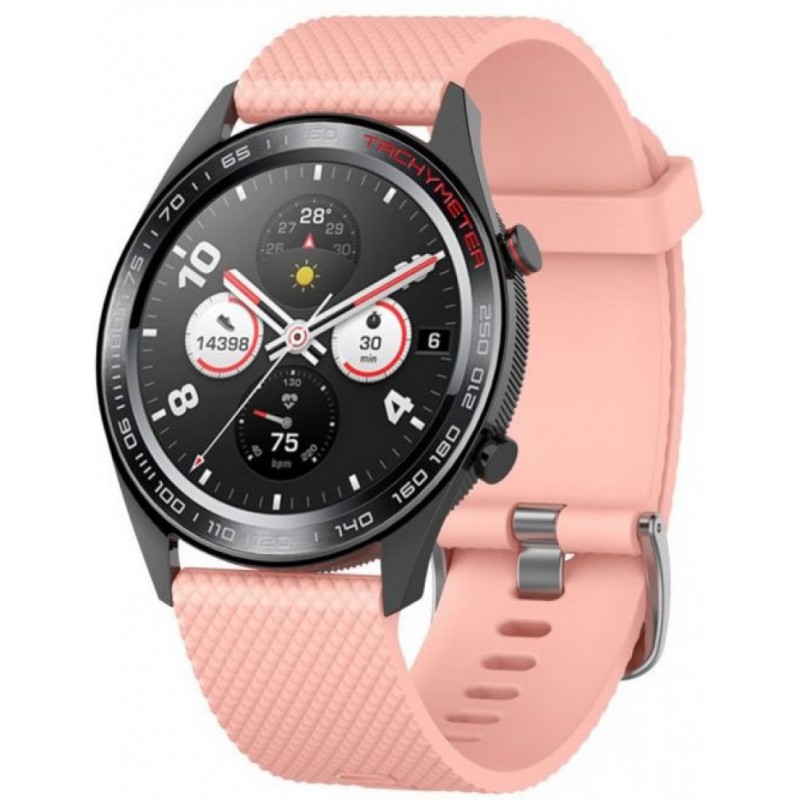 Ανταλλακτικό λουράκι QuickFit Textured Silicone Pink για Samsung Galaxy Watch3(45mm)/Watch(46mm)/Huawei Watch 3 (46mm)/ Watch 3 Pro (48mm)/GT 2/Pro/Honor GS Pro/Amazfit GTR 3 (46mm)/GTR 3 Pro/GTR(47mm)/ Stratos 3(48mm) (22mm)
